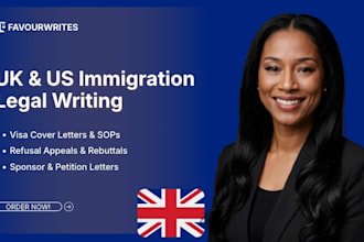 write uk, us immigration cover letter, legal petition, visa document