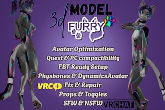 create a custom vrchat avatar vrc avatar furry avatar vr character