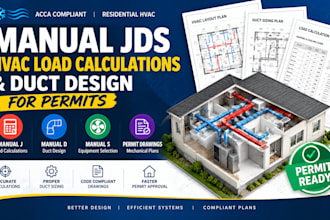 do manual jds hvac load calculations and duct design for permits