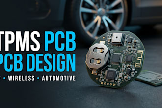 design tpms pcb, tire pressure sensors and rf wireless hardware automotive pcb
