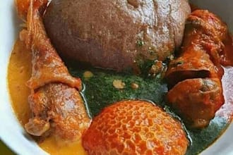 cook amala and assorted soup