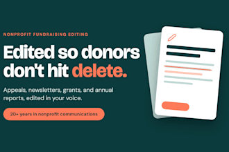 boost results and capacity by editing your fundraising materials