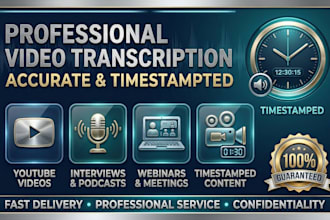 transcribe youtube videos, webinars, interviews, and video content