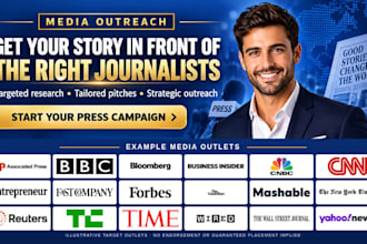 research journalist contacts and conduct journalist outreach and media pitching