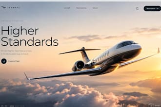 build squarespace aviation website aircraft charter private jet charter website