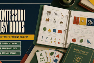 design montessori busy books and printable learning binders for toddlers