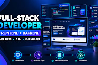 develop a full stack website with frontend and backend
