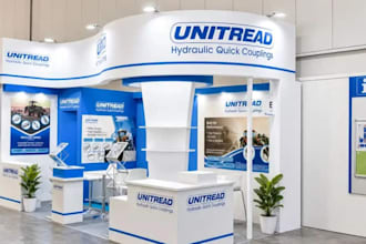 design 3d trade show booth and exhibition stand for trade fair in germany