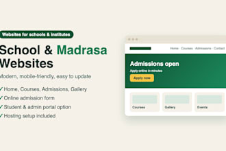 build a modern website for your school, madrasa or institute