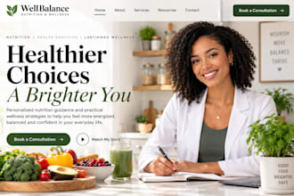 build squarespace nutritionist website dietitian health coach consultant website