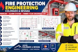 colorado nevada fire protection sprinkler alarm system permit plan drawings set