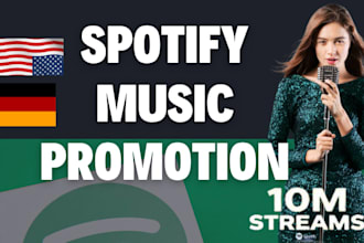 do organic spotify music promotion to USA german audience