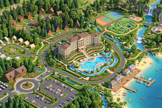 create 3d resort maps, campground layouts and vacation park maps