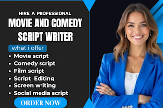 write comedy script screenplay writing movie script youtube script film script