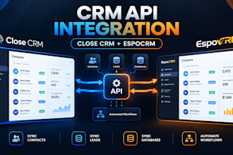 integrate close CRM with espocrm using apis and automation