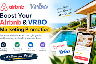 boost your airbnb marketing promotion, vrbo book listing
