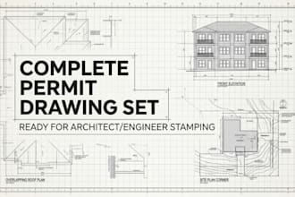 create stamped architectural permit drawings for city approval