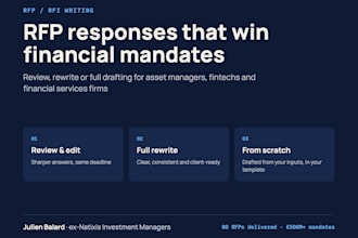 write or edit your rfp response for financial services