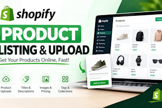 shopify product listing and product upload