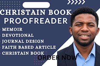 proofread christian book devotional memoir journal design