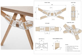 design custom furniture connectors, brackets and 3d cad hardware parts