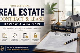 review your US real estate contract lease or property agreement