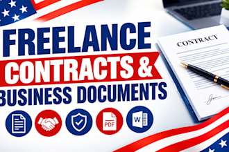 draft a professional freelance contract agreement and prepare business documents