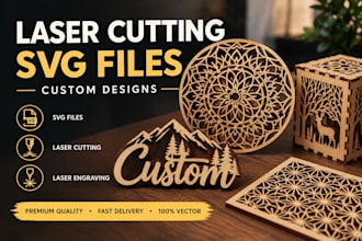 create custom svg files for laser cutting and engraving