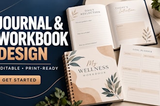 design custom journals and workbooks in canva for print and digital