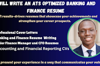 write an ats optimized banking and  finance resume