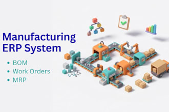 set up erpnext manufacturing with bom, work orders and mrp