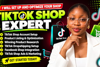 setup tiktok shop, facebook shop, fix tiktok dropshipping and tiktok shop ads