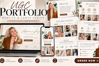 design a ugc portfolio website in canva for creators and influencers