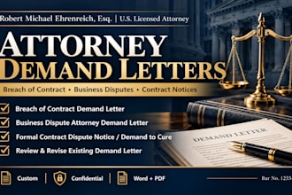 draft a breach of contract demand letter attorney