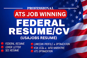 write a professional federal resume for usajobs
