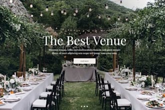 build squarespace wedding venue website banquet hall event venue website