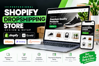 build converting shopify ecwid dropshipping store via dsers zendrop cj website