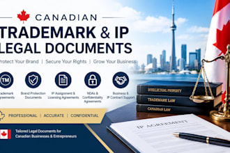provide canada trademark law, brand protection and IP agreements