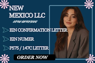 register new mexico llc and get ein letter for non us resident