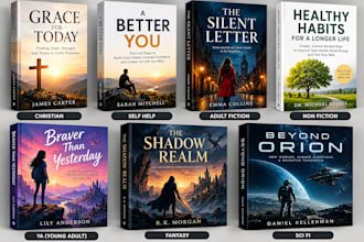christain book cover design self help adult fiction non fiction ya fantasy scifi