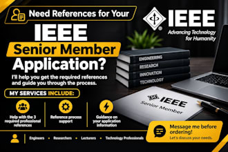 help you geet ieee senior references for your application