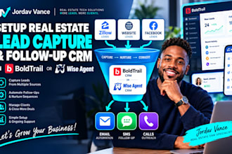 setup real estate lead capture and follow up CRM in boldtrail or wise agent