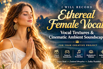 record ethereal female vocals, vocal textures and cinematic ambient soundscapes