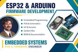 develop esp32 and arduino firmware for iot projects