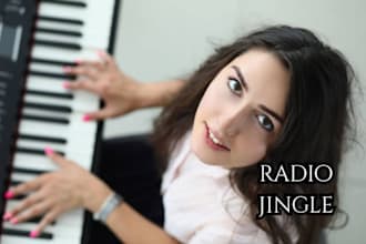 write, sing professional jingle for radio podcast product adverts jingle intro