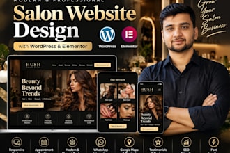 design a modern salon, spa or beauty website