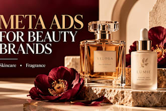 design meta ad creatives for skincare and perfume brands