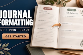 professional journal formatting for amazon KDP and print