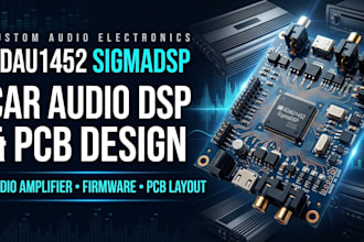 design adau1452 sigmadsp pcb, car audio dsp, audio amplifier and firmware