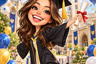 create unique hand drawn portrait and caricature artwork